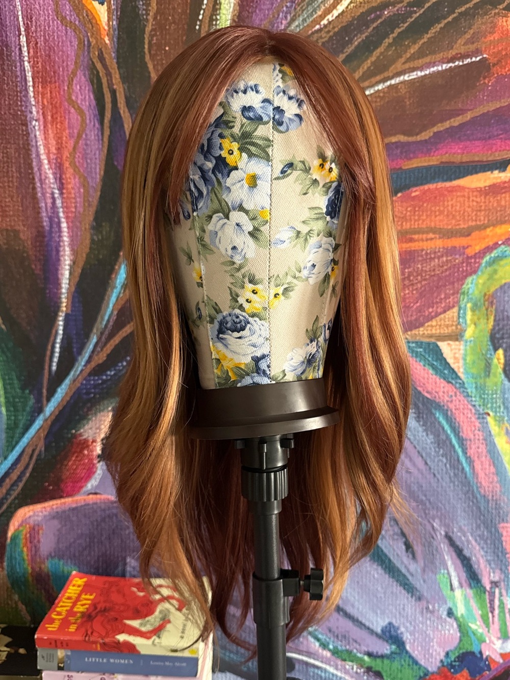 CSC Miller Hazel Blend STD Synthetic Wig in Auburn Copper Highlights and Bangs